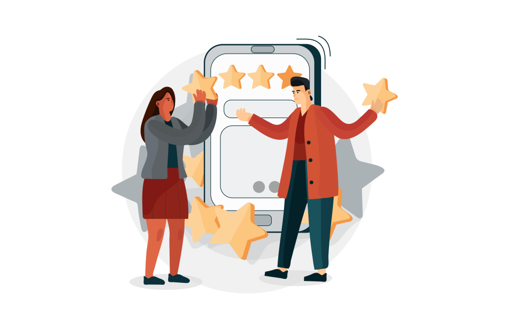 SEO clients leaving positive reviews