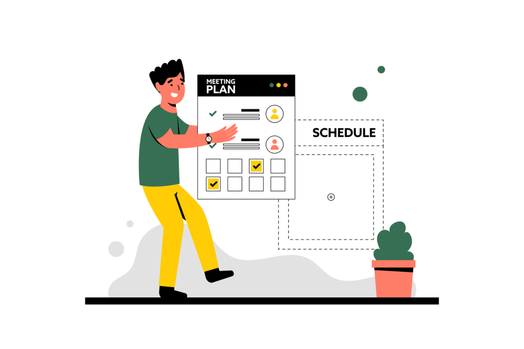 SEO agency scheduling a meeting with client